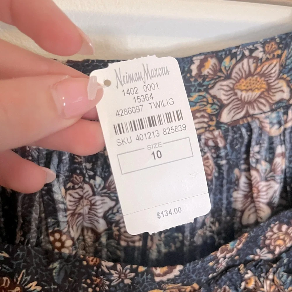 NWT Ulla Johnson Warner Floral Ruffle Puff-Sleeve Peplum Blouse